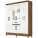 Guarda Roupa Casal 8 Portas Com Espelho 8350 Naturale Branco Moval