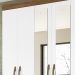 Guarda Roupa Casal 8 Portas Com Espelho 8350 Naturale Branco Moval