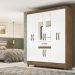 Guarda Roupa Casal 8 Portas Com Espelho 8350 Naturale Branco Moval