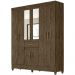 Guarda Roupa Casal 8 Portas Com Espelho 8353 Castanho Wood Moval