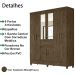 Guarda Roupa Casal 8 Portas Com Espelho 8353 Castanho Wood Moval