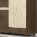 Guarda Roupa Casal 8 Portas Com Espelho 8358 Castanho Wood Avela Wood Moval