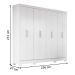 Guarda Roupa Casal 8 Portas Dammam Branco