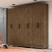 Guarda Roupa Casal 8 portas 4 gavetas Castanho Wood Diplomata - Moval