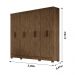 Guarda Roupa Casal 8 portas 4 gavetas Castanho Wood Diplomata - Moval