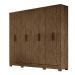 Guarda Roupa Casal 8 portas 4 gavetas Castanho Wood Diplomata - Moval
