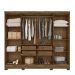Guarda Roupa Casal 8 portas 4 gavetas Diplomata Castanho Wood / Baunilha Diplomata - Moval