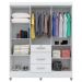 Guarda Roupa Casal Itatiba 6 Portas Branco - Moval
