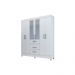 Guarda Roupa Casal Itatiba 6 Portas Branco - Moval