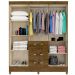 Guarda Roupa Casal Itatiba 6 Portas Castanho Wood - Moval