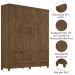 Guarda Roupa Casal MS912 6P 165 cm Castanho Wood Moval