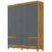 Guarda Roupa Casal MS912 6P 165 cm Freijo Cinza Moval