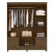 Guarda Roupa Casal MS912 6P Espelho 165 cm Castanho Wood Moval
