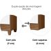 Guarda Roupa Casal MS912 6P Espelho 165 cm Naturale Branco Moval