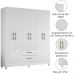 Guarda Roupa Casal Panama 6P 153 cm Branco Moval