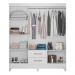 Guarda Roupa Casal Panama 6P 153 cm Branco Moval