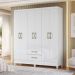 Guarda Roupa Casal Panama 6P 153 cm Branco Moval