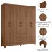Guarda Roupa Casal Panama 6P 153 cm Carvalho Moval