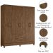 Guarda Roupa Casal Panama 6P 153 cm Castanho Wood Moval