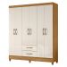 Guarda Roupa Casal Panama 6P 153 cm Freijo Off White Moval
