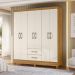 Guarda Roupa Casal Panama 6P 153 cm Freijo Off White Moval