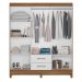 Guarda Roupa Casal Panama 6P 153 cm Naturale Branco Moval