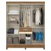 Guarda Roupa Casal Portugal 8 Portas Castanho Wood - Moval
