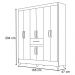 Guarda Roupa Casal Portugal 8 Portas Castanho Wood - Moval