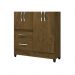 Guarda Roupa Solteiro 04 Portas Madri Castanho Wood - Moval