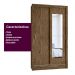 Guarda Roupa Solteiro 2 Portas deslizantes com Espelho Castanho Wood Natal - Moval