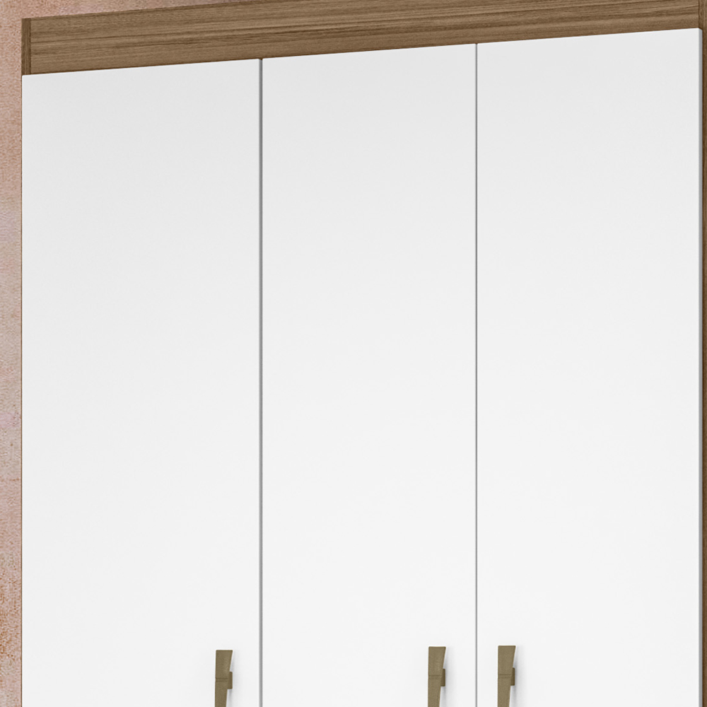 Guarda Roupa Solteiro 3 Portas 9510 Naturale Branco Moval