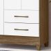 Guarda Roupa Solteiro 3 Portas 9510 Naturale Branco Moval