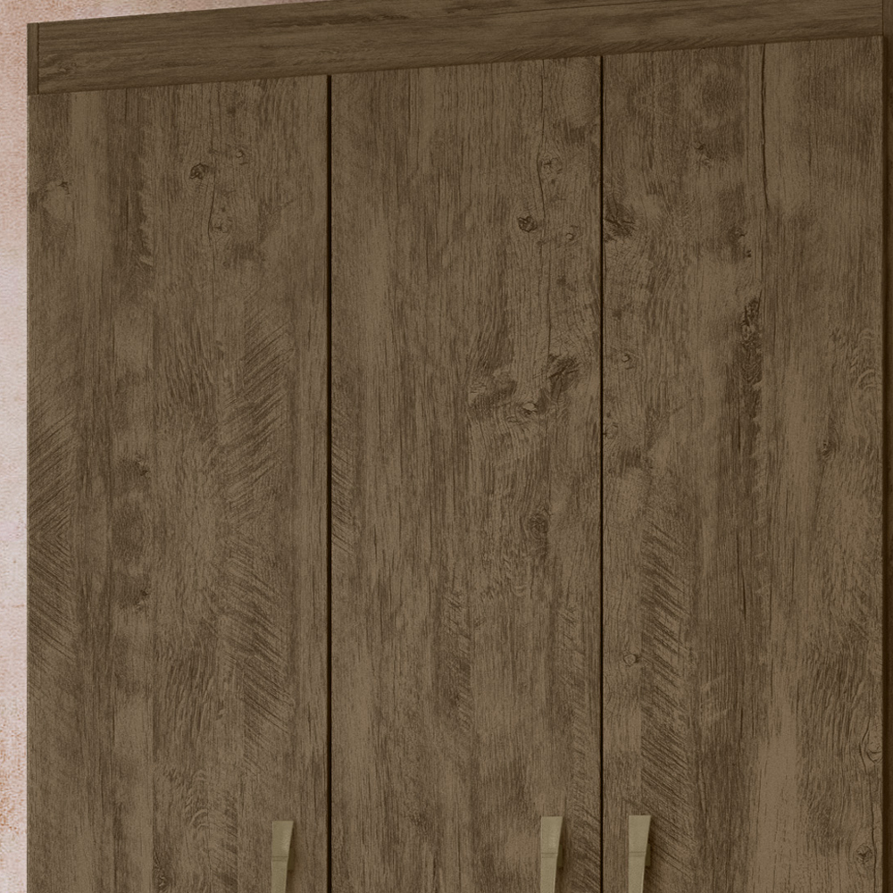 Guarda Roupa Solteiro 3 Portas 9513 Castanho Wood Moval