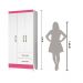 Guarda Roupa Solteiro 3 portas 2 gavetas Branco / Rosa Flex Lima - Moval