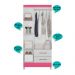 Guarda Roupa Solteiro 3 portas 2 gavetas Lima - Branco / Rosa Flex