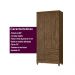 Guarda Roupa Solteiro 3 portas 2 gavetas Lima - Castanho Wood