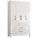 Guarda Roupa Solteiro 4 Portas 0410 Branco Moval