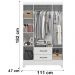 Guarda Roupa Solteiro 4 Portas 0410 Branco Moval