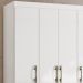 Guarda Roupa Solteiro 4 Portas 0410 Branco Moval