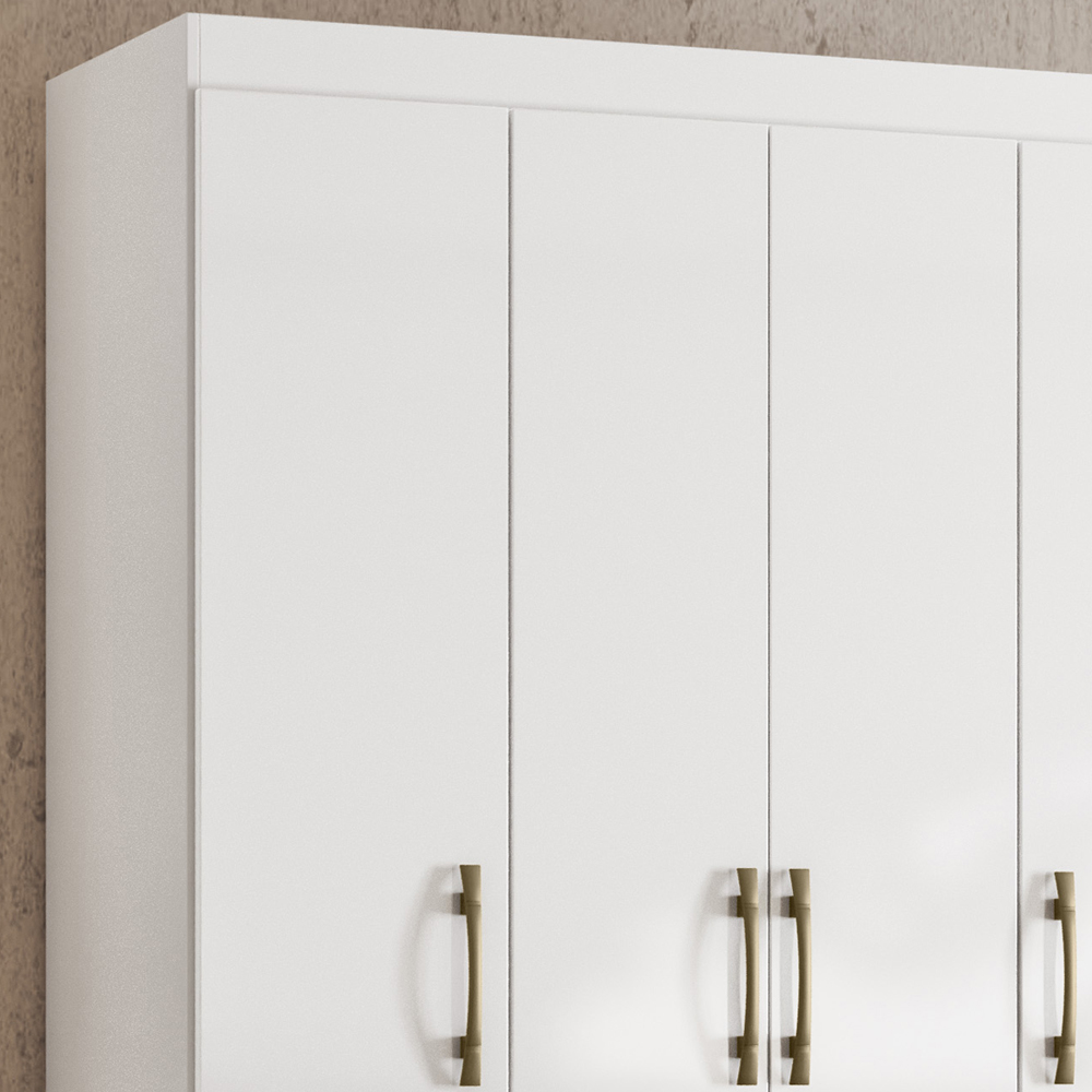 Guarda Roupa Solteiro 4 Portas 0410 Branco Moval