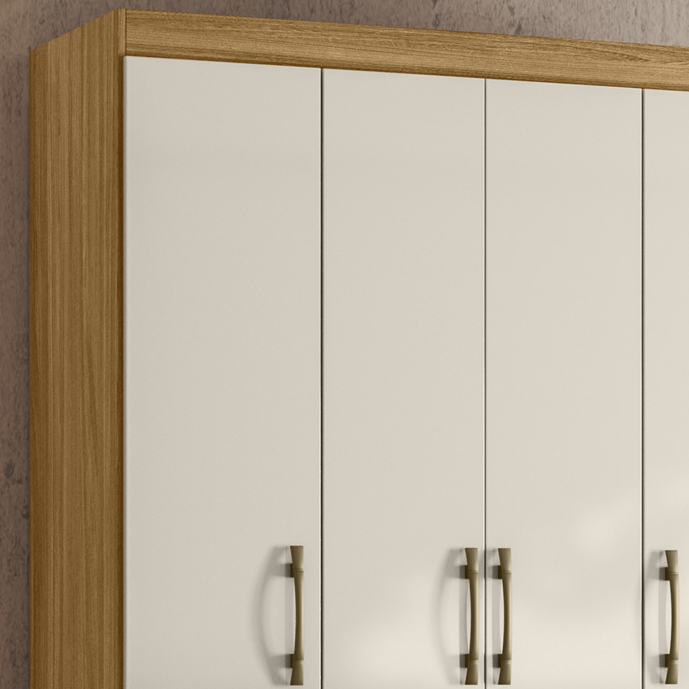 Guarda Roupa Solteiro 4 Portas 0410 Freijo Off White Moval