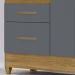 Guarda Roupa Solteiro 4 Portas 8520 Freijo Cinza Moval