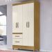 Guarda Roupa Solteiro 4 Portas 8520 Freijo Off White Moval