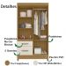 Guarda Roupa Solteiro 4 Portas 8520 Freijo Off White Moval