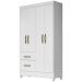 Guarda Roupa Solteiro 4 Portas 8524 Branco Flex Moval