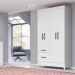Guarda Roupa Solteiro 4 Portas 8524 Branco Flex Moval