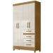 Guarda Roupa Solteiro 4 Portas 8700 Freijo Off White Moval