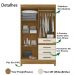 Guarda Roupa Solteiro 4 Portas 8700 Freijo Off White Moval
