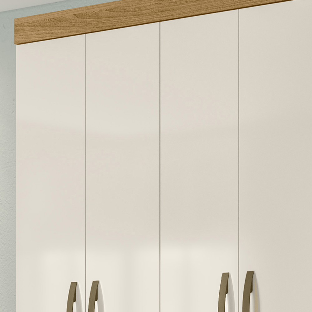 Guarda Roupa Solteiro 4 Portas 8700 Freijo Off White Moval