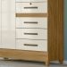 Guarda Roupa Solteiro 4 Portas 8700 Freijo Off White Moval